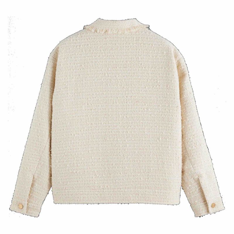 Scotch & Soda Boucle Tweed Trucker Jacket image number 1